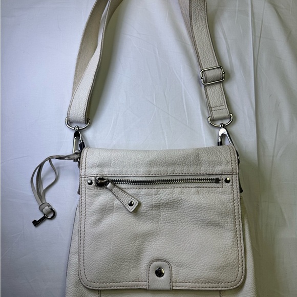 Fossil off-white Leather Crossbody Bag - Picture 1 of 12